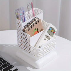 Desktop Hollow Cosmetic Storage Box Mobile Phone Holder Plastic Three-layer