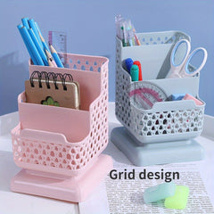 Desktop Hollow Cosmetic Storage Box Mobile Phone Holder Plastic Three-layer