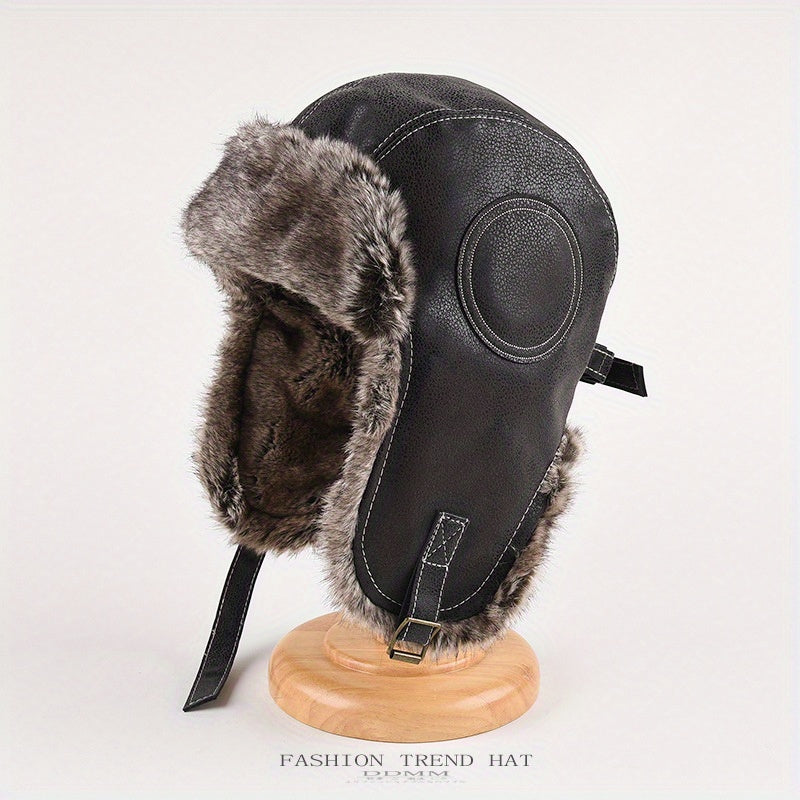 Thickened Trooper Hat Trapper Hat Winter Warm Velvet Windproof Ear Protection