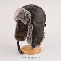 Thickened Trooper Hat Trapper Hat Winter Warm Velvet Windproof Ear Protection