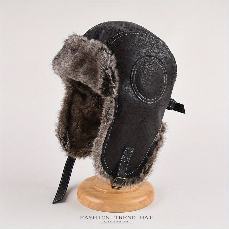 Thickened Trooper Hat Trapper Hat Winter Warm Velvet Windproof Ear Protection