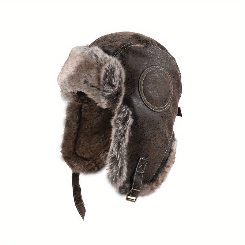 Thickened Trooper Hat Trapper Hat Winter Warm Velvet Windproof Ear Protection
