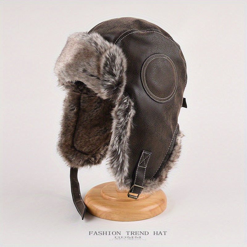 Thickened Trooper Hat Trapper Hat Winter Warm Velvet Windproof Ear Protection