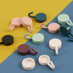 10pcs Mini Self Adhesive Hook Round Wall Mounted Hook