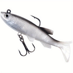 10pcs Fresh Water Fishing Bait Set Paddle Tail Swimbaits