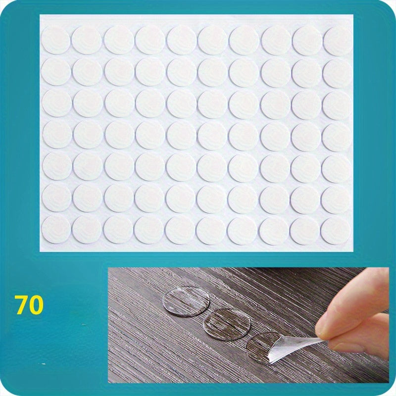 70pcs Transparent Acrylic Nano Adhesive Points