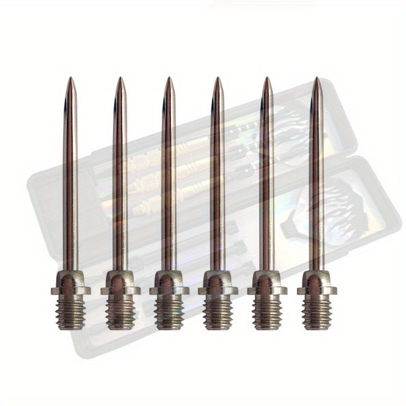 6pcs Steel Tip Dart Replacement Needles Pure Copper Hard Dart Tip Accessories