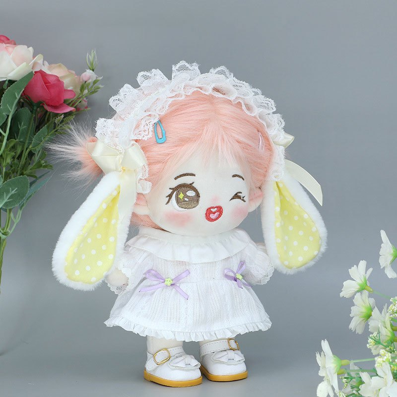 Princess Dress Rabbit Ear Headband Doll Accessory Plush Decorative Decoration