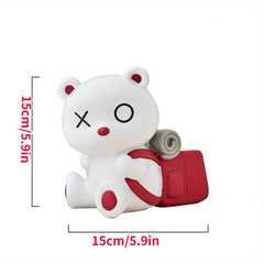 Bear Shaped Resin Pen Holder Decorative Desk Organizer