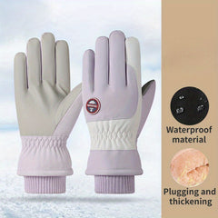 Winter Riding Skiing Gloves Plus Velvet Cold-proof Touch Screen