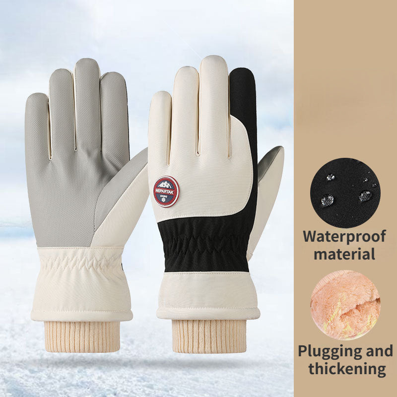 Winter Riding Skiing Gloves Plus Velvet Cold-proof Touch Screen