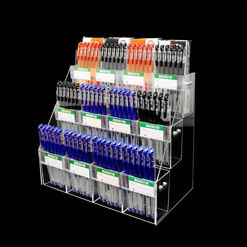 Acrylic Pen Display Stand Supermarket Stationery Store Holder