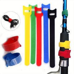 5pcs Fishing Rod Tie Strap Tackle Wrap Band Pole Holder Fastener