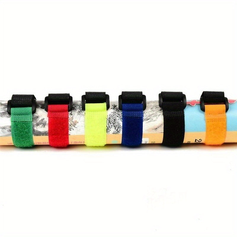 20 200mm Reverse Buckle Hoop And Loop Fasteners Binding Strap