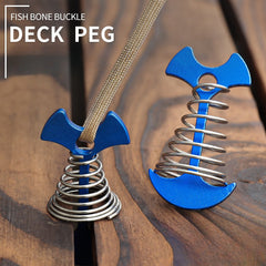 4pcs Tent Nail Fish Bone Shaped Windproof Nail For Outdoor Camping
