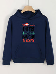 Girls Naughty Words Long Sleeve Hooded Sweatshirt Pullover