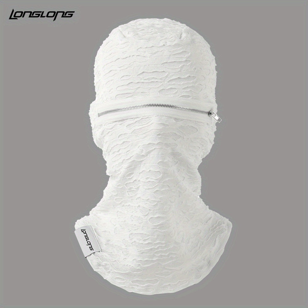 Distressed Balaclava Full Face Mask Zipper Fancy Face Mask For Men Women