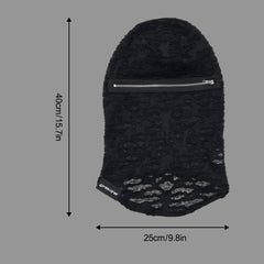Distressed Balaclava Full Face Mask Zipper Fancy Face Mask For Men Women