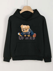 Girls Dance Bear Long Sleeve Hooded Sweatshirt for Spring Fall Christmas Gift