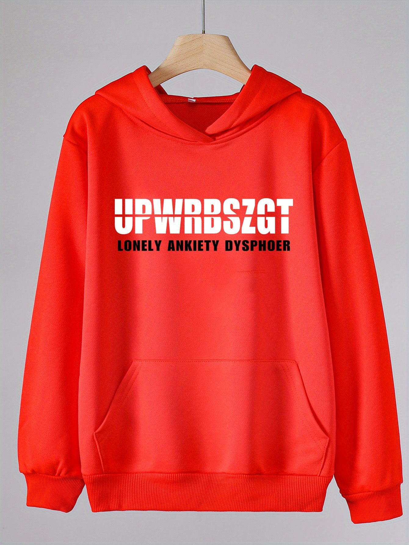Girls Creative Letter Graphic Long Sleeve Hooded Sweatshirt Top Pullover