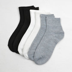 Men's Solid Crew Socks Breathable Comfy Casual Unisex Socks