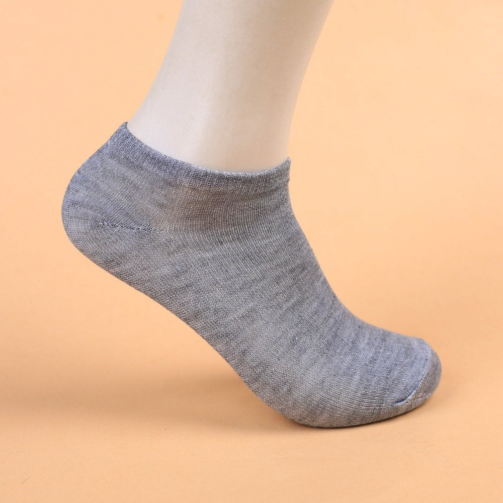 Men's Solid Crew Socks Breathable Comfy Casual Unisex Socks