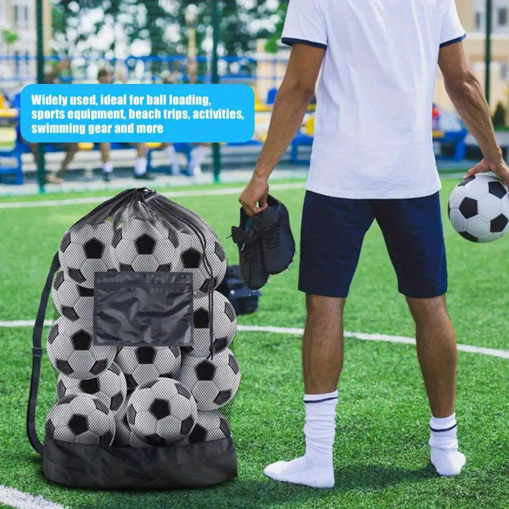Drawstring Sports Ball Bag Football Mesh Basketball Backpack