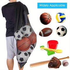 Drawstring Sports Ball Bag Football Mesh Basketball Backpack