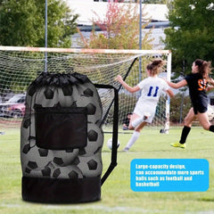 Drawstring Sports Ball Bag Football Mesh Basketball Backpack