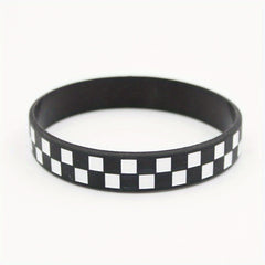 8 Pcs Concave Pattern Colored And Plaid Bracelet
