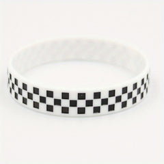 8 Pcs Concave Pattern Colored And Plaid Bracelet