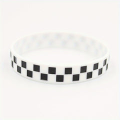 8 Pcs Concave Pattern Colored And Plaid Bracelet