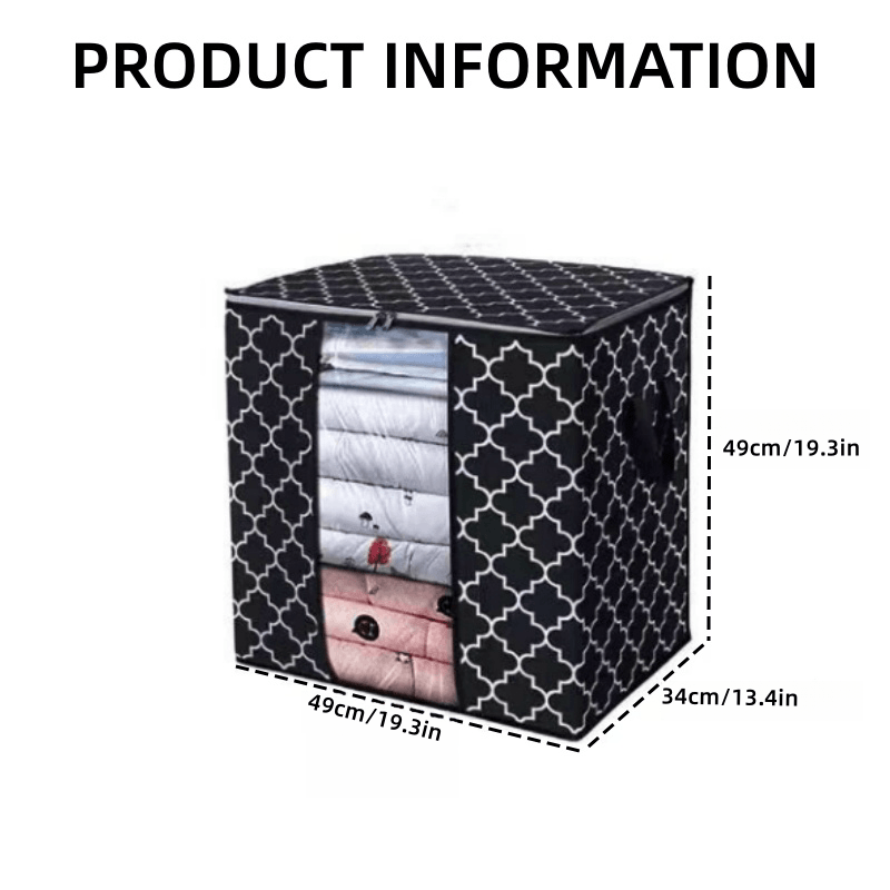 Large Capacity Storage Bag With Handles Dustproof Clothes Storage Bag