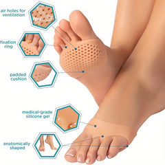 Silicone Honeycomb Foot Pad Heel Patch Toe Cover