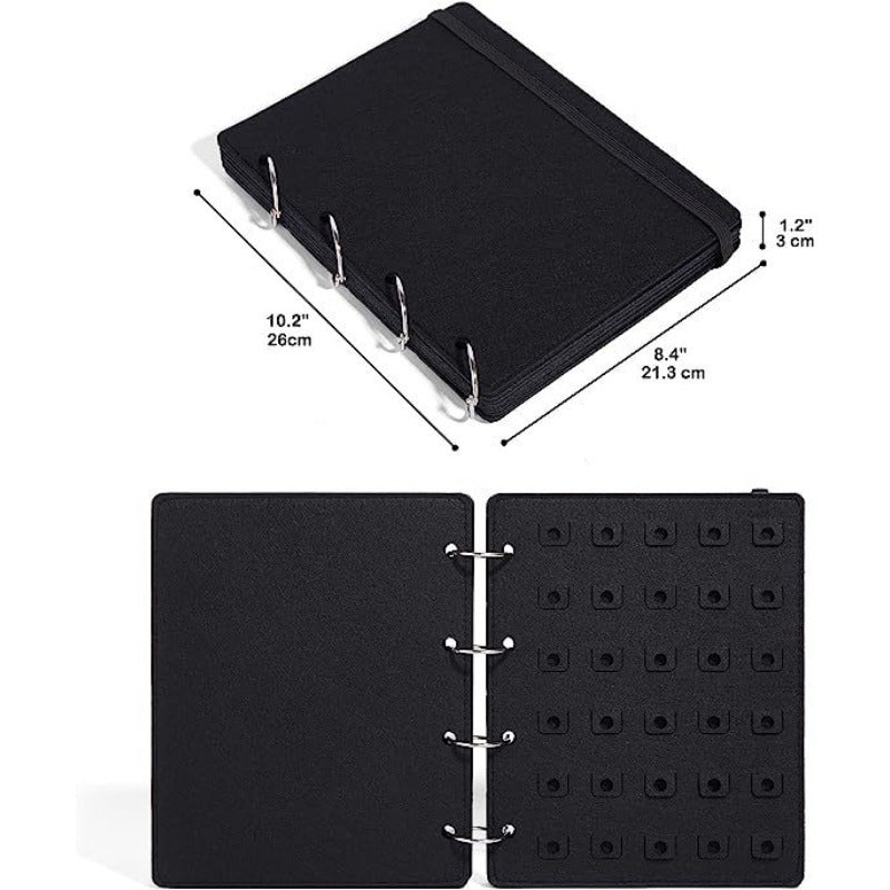 Felt Binder Storage Book Organizer for Travel Portable Display