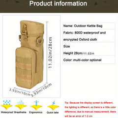 Nylon Water Bottle Pouch with Shoulder Strap for Outdoor Travel