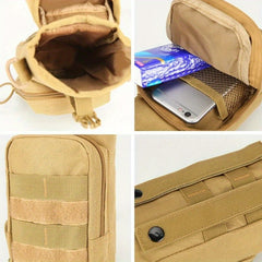 Nylon Water Bottle Pouch with Shoulder Strap for Outdoor Travel