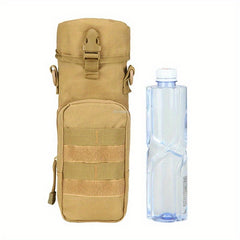 Nylon Water Bottle Pouch with Shoulder Strap for Outdoor Travel