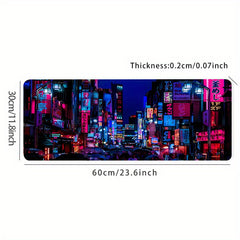 Neon Cyberpunk Anime Mouse Pad Non Slip Desk Pad Gift