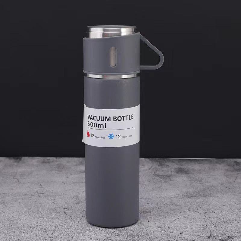 1pc Stainless Steel Vacuum Cup with 3 Lids
