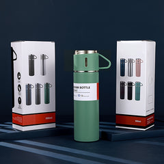 1pc Stainless Steel Vacuum Cup with 3 Lids