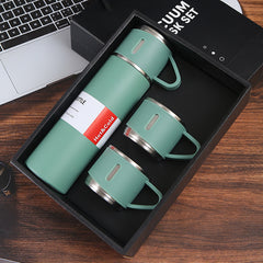 1pc Stainless Steel Vacuum Cup with 3 Lids