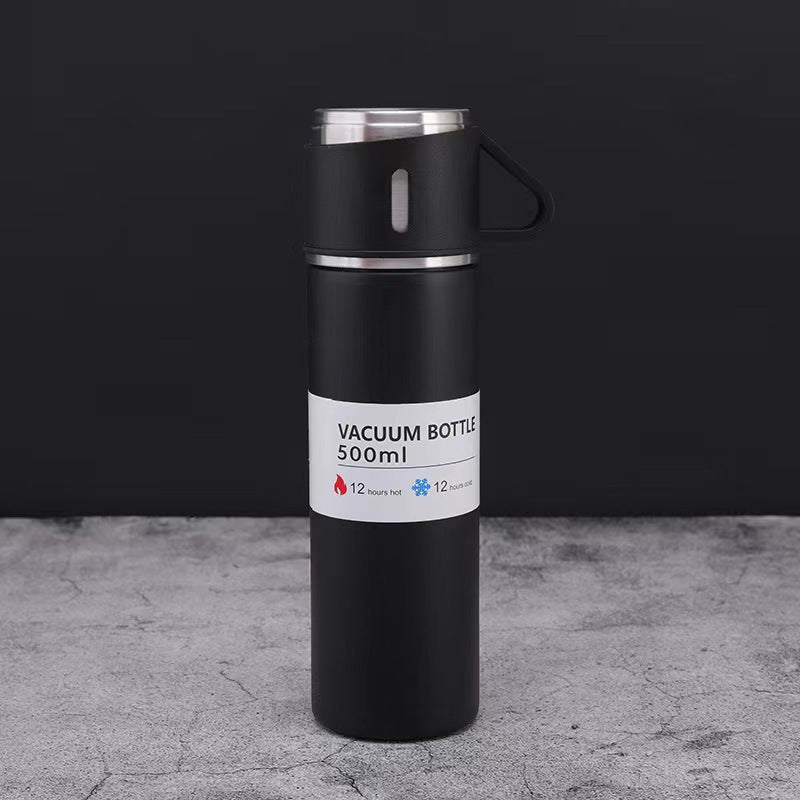 1pc Stainless Steel Vacuum Cup with 3 Lids