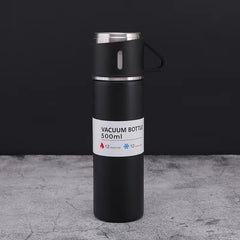 1pc Stainless Steel Vacuum Cup with 3 Lids