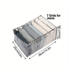 Houndstooth Wardrobe Clothes Organizer Mesh Storage Box For Jeans Bra