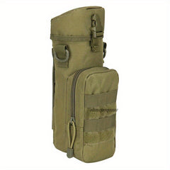 Nylon Water Bottle Pouch with Shoulder Strap for Outdoor Travel