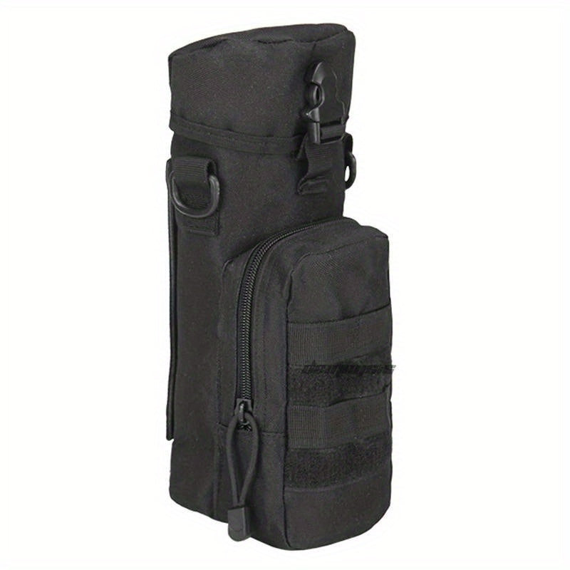 Nylon Water Bottle Pouch with Shoulder Strap for Outdoor Travel