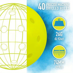 12pcs Pickleball Balls for All Levels of Play Indoor Outdoor