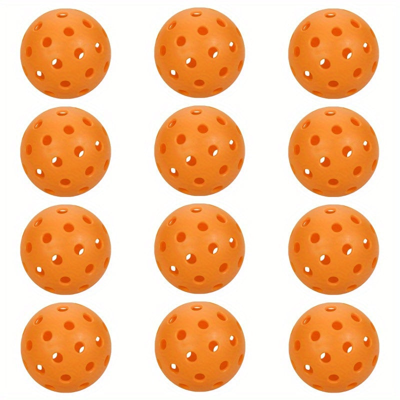 12pcs Pickleball Balls for All Levels of Play Indoor Outdoor