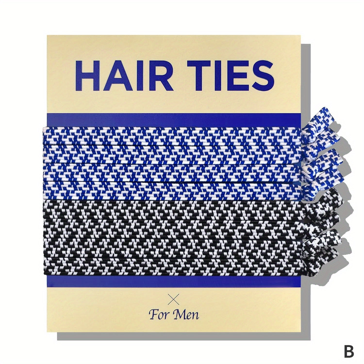 8pcs Sports Striped Hair Tie Hair Rope Ponytail Holder Men Accessories
